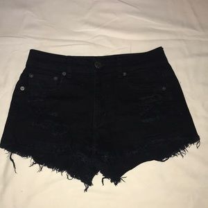 American Eagle black jean shorts, size 4